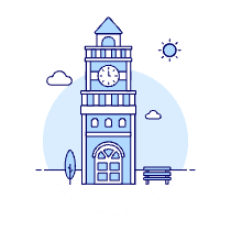 Clock Tower Illustration from UX Duotone Set
