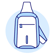 CROSS BODY Bag Illustration from UX Duotone Set