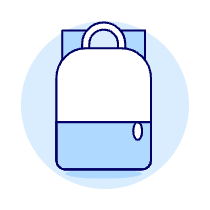YELLOW RED Bagpack Illustration from UX Duotone Set