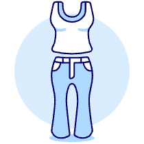Jeans TANK TOP Illustration from UX Duotone Set