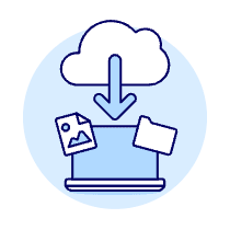Cloud Download 12 Illustration from UX Duotone Set