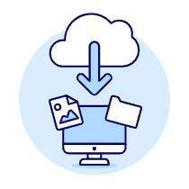 Cloud Download 6 Illustration from UX Duotone Set