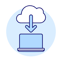 Cloud Download 8 Illustration from UX Duotone Set