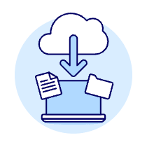 Cloud Download 9 Illustration from UX Duotone Set