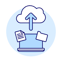 Cloud Upload 9 Illustration from UX Duotone Set