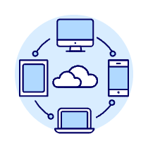 Multiplatform Sync Illustration from UX Duotone Set