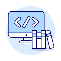 Coding Books Illustration from UX Duotone Set
