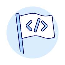 Coding Flag Illustration from UX Duotone Set