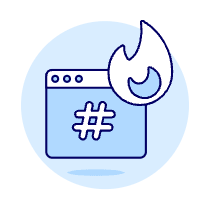 Hastag Burning Illustration from UX Duotone Set