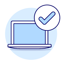 Laptop Checked Illustration from UX Duotone Set