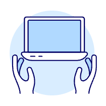 Laptop Hand 1 Illustration from UX Duotone Set