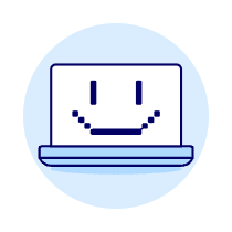 Laptop Smiley 2 Illustration from UX Duotone Set
