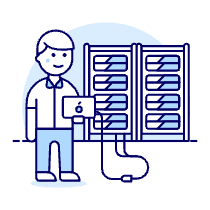 Server Technician 1 Illustration from UX Duotone Set