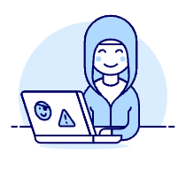 Hacker 5 Illustration from UX Duotone Set