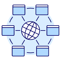 Global Network Illustration from UX Duotone Set