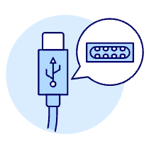 Usb Cable Illustration from UX Duotone Set