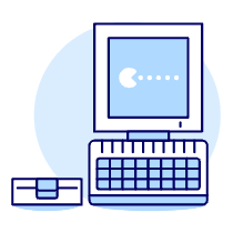 Vintage Computer 1 Illustration from UX Duotone Set