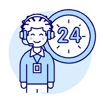 Customer Service Time 2 4 Illustration from UX Duotone Set