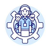 Tech Support Team 2 Illustration from UX Duotone Set