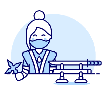Ninja 2 Illustration from UX Duotone Set