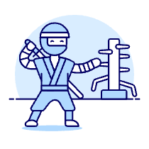 Ninja Training 1 Illustration from UX Duotone Set