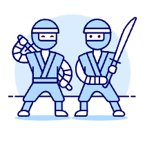 Ninja Training 2 Illustration from UX Duotone Set