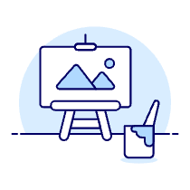 Painting Board Illustration from UX Duotone Set