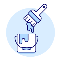 Bucket Brush Illustration from UX Duotone Set