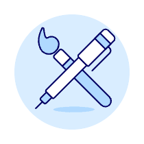 Pen Brush Illustration from UX Duotone Set