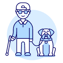 Blind Disability 1 Illustration from UX Duotone Set