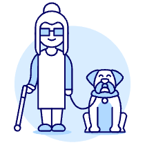 Blind Disability 4 Illustration from UX Duotone Set