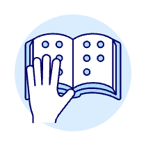 Braille Book 1 Illustration from UX Duotone Set