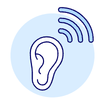 Deaf Hearing Illustration from UX Duotone Set