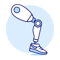Prosthesis Leg 1 Illustration from UX Duotone Set