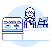 Coffee Shop Cashier 2 2 Illustration from UX Duotone Set