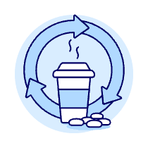 Ecosystem Friendly Cup Illustration from UX Duotone Set