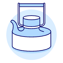 Metal Tea Pot Illustration from UX Duotone Set