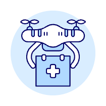 Medical Delivery Drone Illustration from UX Duotone Set
