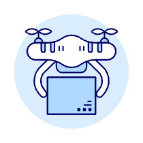 Shipping Drone Illustration from UX Duotone Set