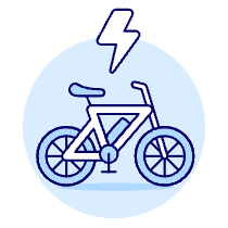 E Bike Illustration from UX Duotone Set