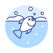 Dead Fish Illustration from UX Duotone Set