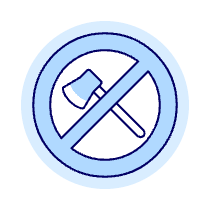 No Axe Illustration from UX Duotone Set