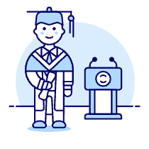 Graduate Student 1 Illustration from UX Duotone Set