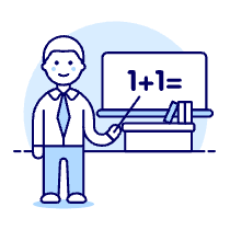 Math Teacher 1 Illustration from UX Duotone Set