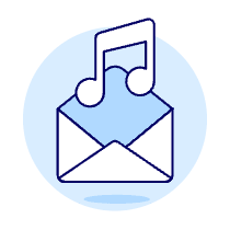 Music Mail Illustration from UX Duotone Set