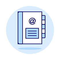 Contact Book Illustration from UX Duotone Set
