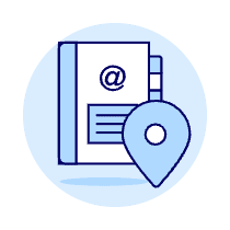 Contact Book Pin Illustration from UX Duotone Set