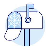 Mailbox Spide Web Illustration from UX Duotone Set