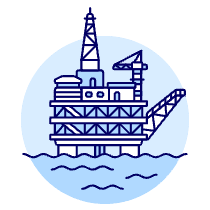 Oil Platform Illustration from UX Duotone Set