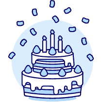 Celebration Cake 3 Illustration from UX Duotone Set